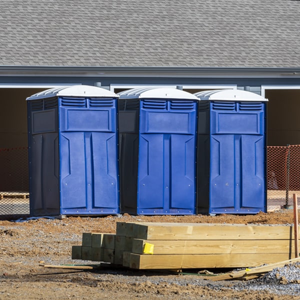 what is the expected delivery and pickup timeframe for the portable restrooms in Midland Park